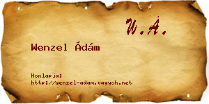 Wenzel Ádám névjegykártya